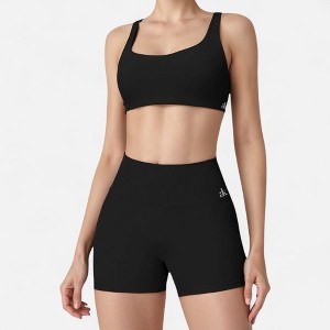 Anna-Kaci Active Women's Scoop Neck Sports Crop Top with Wide Shoulder Straps and Seamless Fit - 1 of 4