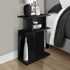 FONTOI End Tables Modern Laminate Nightstand, Contemporary Bedside Table, Accent Side Table for Indoor, Sleek Design, Black, 28"*17"*6" - 4 of 4