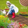 VINGLI 22in x 8ft Wooden Garden Pathway for Outdoors, Roll Out Pathway Flooring, Anti-Slip Patio Walkway with Wire&Stake - 4 of 4