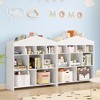 Toy Storage Organizer Kids Bookshelf with 9 Storage Cubbies Dollhouse Bookcase - 4 of 4