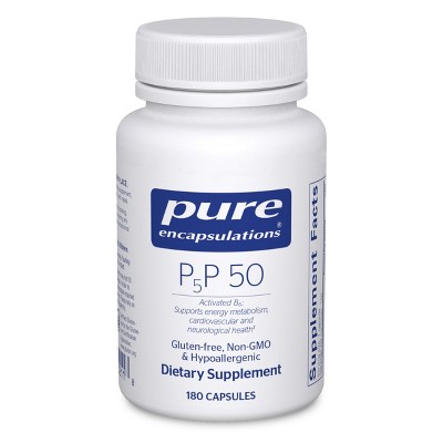 Pure Encapsulations P5P 50 - Active Vitamin B6 - Supports Energy Metabolism & Brain Health* - Gluten Free & Non-GMO
