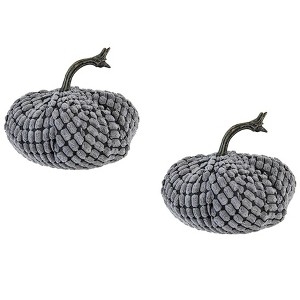 Gulches Series Multicolored Shatterproof Grid Pumpkin Harvest Festival Ornament - 1 of 4