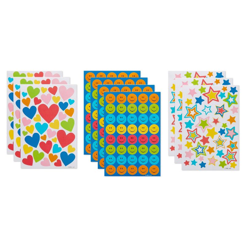 385ct Hearts, Stars, and Smiley Face Stickers, 2 of 4
