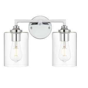 Elegant Lighting Mayson 2 light Chrome and Clear Bath Sconce - 1 of 4