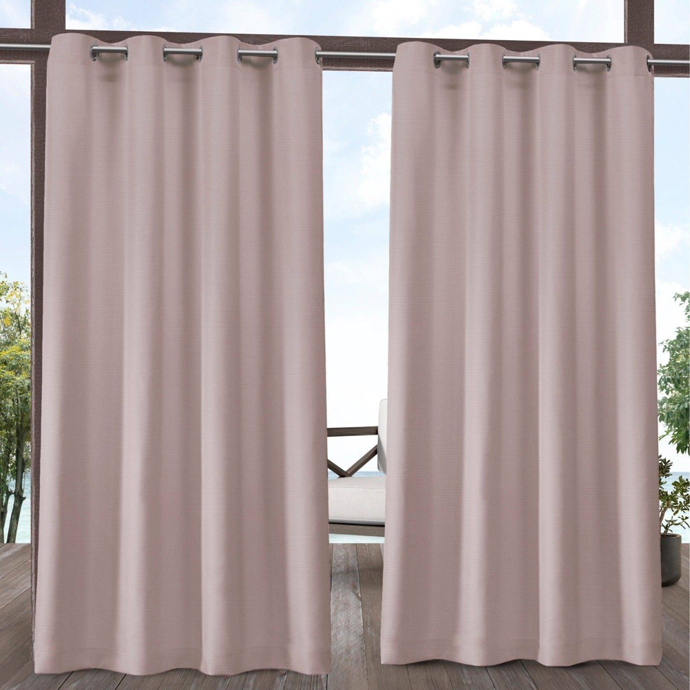 Photos - Curtains & Drapes Set of 2  Delano Grommet Top Light Filtering Window Curtain Panel(96"x54")