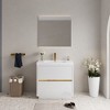 GlasFlength Bathroom Storage Cabinets, Freestanding, Open shelving Bathroom Vanity，Assembly Required, White, 35.5"*19.75"*35.5" - 3 of 4