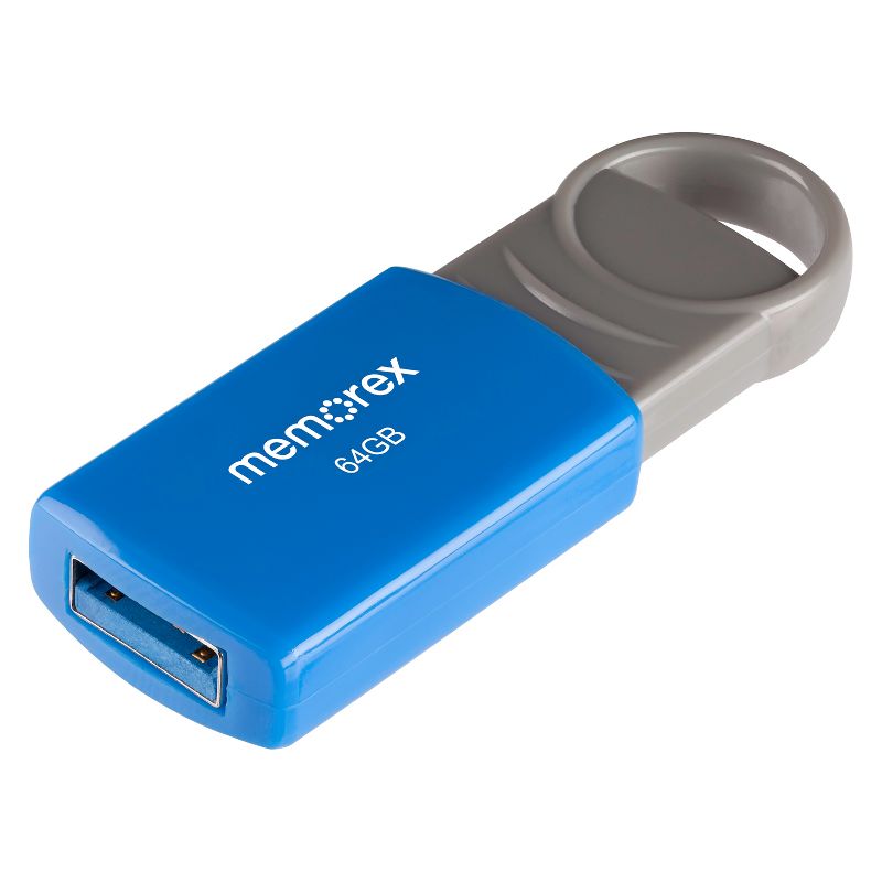Memorex 64GB Flash Drive USB 2.0 - Blue (32020006421), 5 of 8