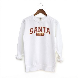 Simply Sage Market Women's Santa Crew Garment Dyed Graphic Sweatshirt - 1 of 2