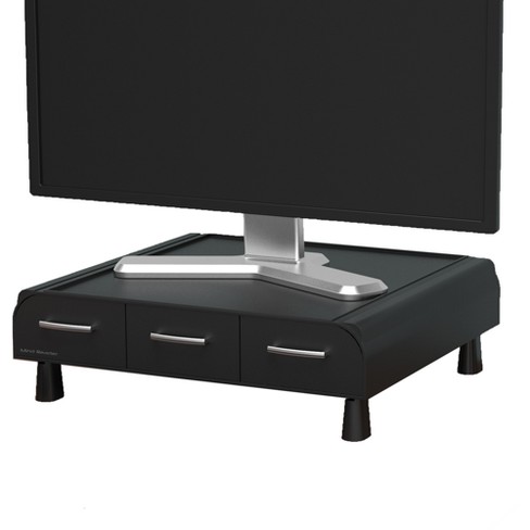 2 7 Monitor Stand With 3 Drawers Black Mind Reader Target