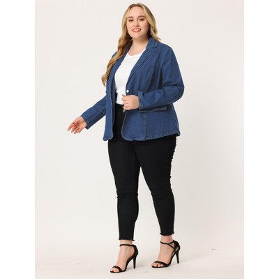 Agnes Orinda Damen Blazer Übergröße - Business Blazer Mit Knopfleiste