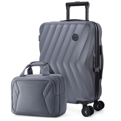 Carry On Luggage, 2 Piece Luggage Sets, PC Hardside Suitcase Airline Approved,