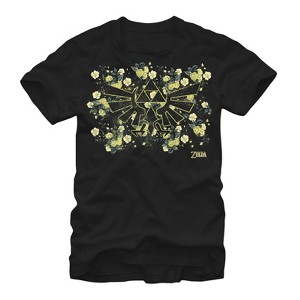 Men's Nintendo Legend of Zelda Hyrule Flowers T-Shirt - 1 of 4