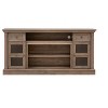 ORRD Farmhouse Fireplace TV Stand with Roman Columns, LED Lights, Fits TVs up to 80", 70" Entertainment Center Gray - 3 of 4