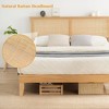 Full/Queen/King Size Bed Frame with Rattan Headboard, Wooden Foundation, No Box Spring Needed, Silent Slats for Comfort - 4 of 4
