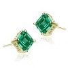 Guili Sterling Silver Square Stud Earrings with Colored Cubic Zirconia – A Bold and Elegant Design That Adds Vibrant Sparkle to Any Look - 3 of 4