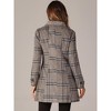 INSPIRE CHIC Women's Peter Pan Collar Single Breasted Winter Long Overcoat - 4 of 4
