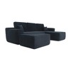 105.7'' Plush Corduroy Deep-Seat Modular Sectional Sofa with U-Shaped Chaise and No-Assembly Design - 4 of 4