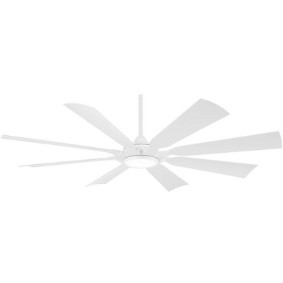 65" Minka Aire Future Flat White LED Outdoor Ceiling Fan with Remote