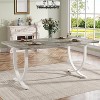Tribesings 63-inch Dining Table for 4 People, Rectangular Kitchen Table with Metal Legs - 4 of 4