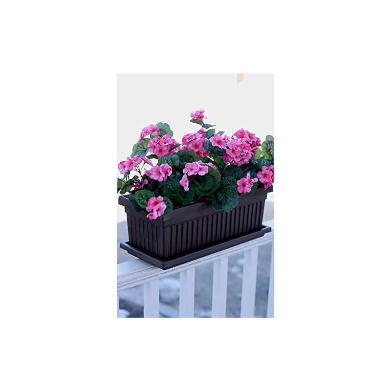 HC Companies 30-Inch Fluted Plastic Venetian Flower Box for Flowers, Vegetables, or Succulents, 4 of 7