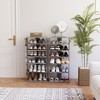 Kumasinova 7-Tier Space-Saving Shoe Rack,Vertical Shoe Organizer with Hooks,Entryway Shoe Tower for Entryway,Hallway,Living Room - 4 of 4