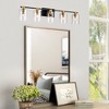 VYNXARIA 5-Light Wall Lights, Matte Black + Gold Vanity Fixture with Glass Shades for Bathroom and Kitchen - 3 of 4