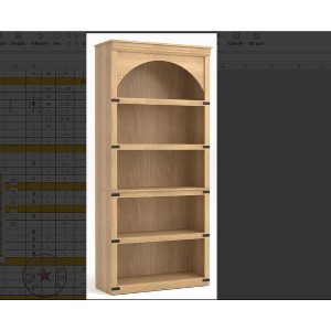 Wooden Bookshelves Floor Standing Multipurpose Display Storage Shelves - 1 of 1