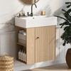 TiramisuBest Modern White Bathroom Vanity with Ceramic Sink & Smart Storage Cabinet - 3 of 4