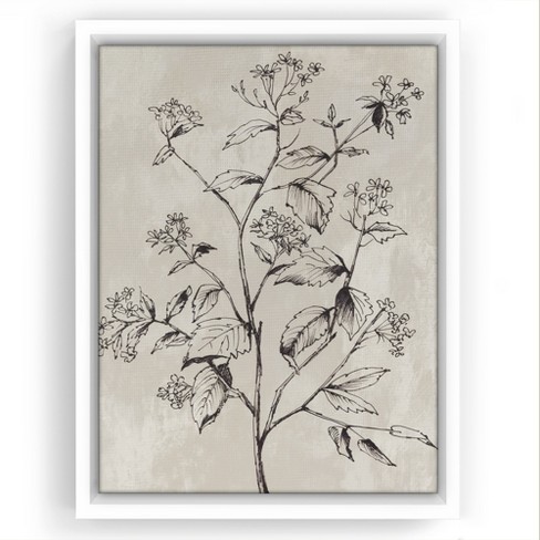 Americanflat - 16x20 Floating Canvas White - Botanical Delight Ii By Pi  Creative Art : Target