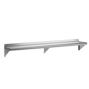 Stainless Steel Shelf NSF Commercial - Wall Mounted Floating Shelving, Heavy-Duty 240 LBS Capacity for Restaurant, Kitchen, Home, Hotel - 1 of 4