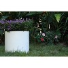 Rosemead Home & Garden, Inc. 16" Wide Kante Lightweight Modern Concrete Outdoor Planter Pot Pure White - 3 of 4