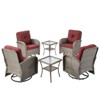 Gymojoy 6 Pieces Outdoor Swivel Chair Glider Chairs with Side Table All Weather - 2 of 4