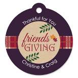 Big Dot of Happiness Friends Thanksgiving Feast - Friendsgiving Party Favor Gift Tags (Set of 20)