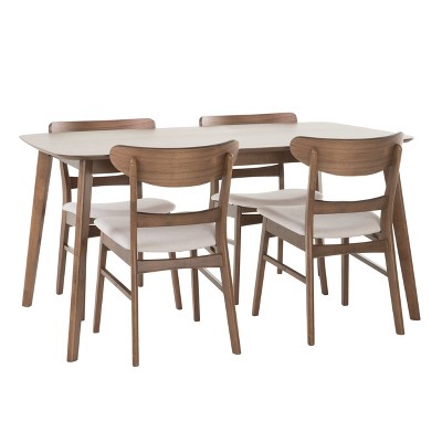 5pc Idalia Mid-century Modern Dining Set - Christopher Knight Home : Target