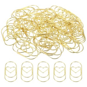 Unique Bargains Heart-Shaped Metal Prevent Tearing Pages Home Office Paper Clip 50 Pcs - 1 of 4