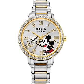 Citizen Disney Eco-Drive watch featuring Mickey Mouse 2-hand 2Tone Stainless Steel Bracelet