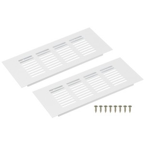 Unique Bargains Aluminum Alloy Cabinet Wardrobe Shoe Closet Rectangle Ventilation Grilles 2 Pcs - 1 of 4