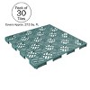 Deck Tiles 30-Pack Polypropylene Interlocking Patio Tiles Outdoor Flooring for Balcony, Porch, and Garage by Pure Garden (Green) - 3 of 4