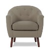 Grungis Polyester Accent Chairs,Living Room Chairs with Button Tufted and Espresso Finish Legs,Comfy Chairs for Living Room,Bedroom - 3 of 4