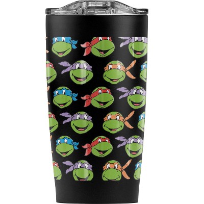 TMNT Turtle Heads Steel Tumbler 20oz Coffee Travel Mug