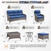 Gymojoy Outdoor Patio Sofa Ottoman Table with Swivel Chairs - 2 of 4