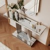 Bella Depot 47'' Mirrored Console Table, Silver Entryway Table with U Base for Living Room - 2 of 4