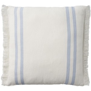 Mina Victory Lifestyle Cotton Linen Stripes Indoor Throw Pillow - 1 of 4