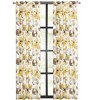 Kate Aurora Chic Living 2 Pack Semi Sheer Poppy Floral Rod Pocket Window Curtains - 2 of 3