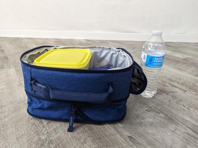 Fulton Bag Co. Expandable Slim Lunch Box - Navy Peony