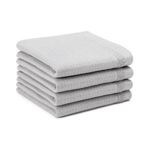 TOWN & COUNTRY BASICS 4-Piece Waffle Woven Terry Stripe Washcloth Set - 1 of 4