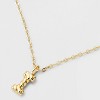 14K Gold Dipped Twisted Bubble Initial Necklace - A New Day™ Gold - 4 of 4
