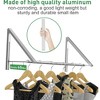 Boersma Laundry Room Drying Rack Wall Mounted Clothes Hanger Folding Wall Coat Racks Aluminum Home Storage Space Savers Silver 2 Rakcs With Rod - 2 of 4