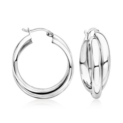 Ross-Simons Sterling Silver Double Twisted Hoop Earrings