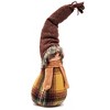 TopComfy Decorative Object Fabric Pumpkin Set Stylish Fall Decor for Harvest Festival Display, Brown and Yellow, 5.9"*5.9"*18.9" - 4 of 4